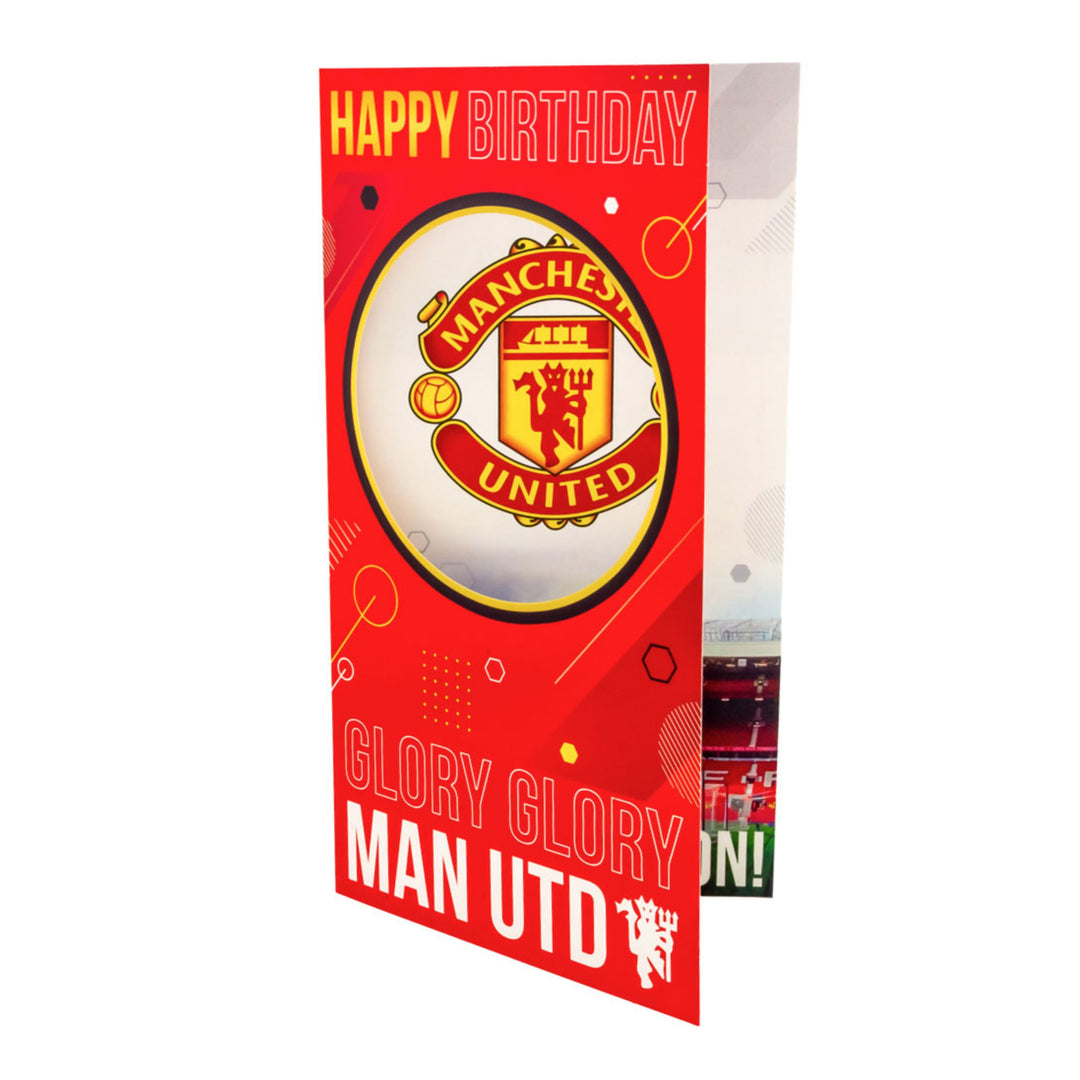 Manchester United FC Glory Glory Birthday Card