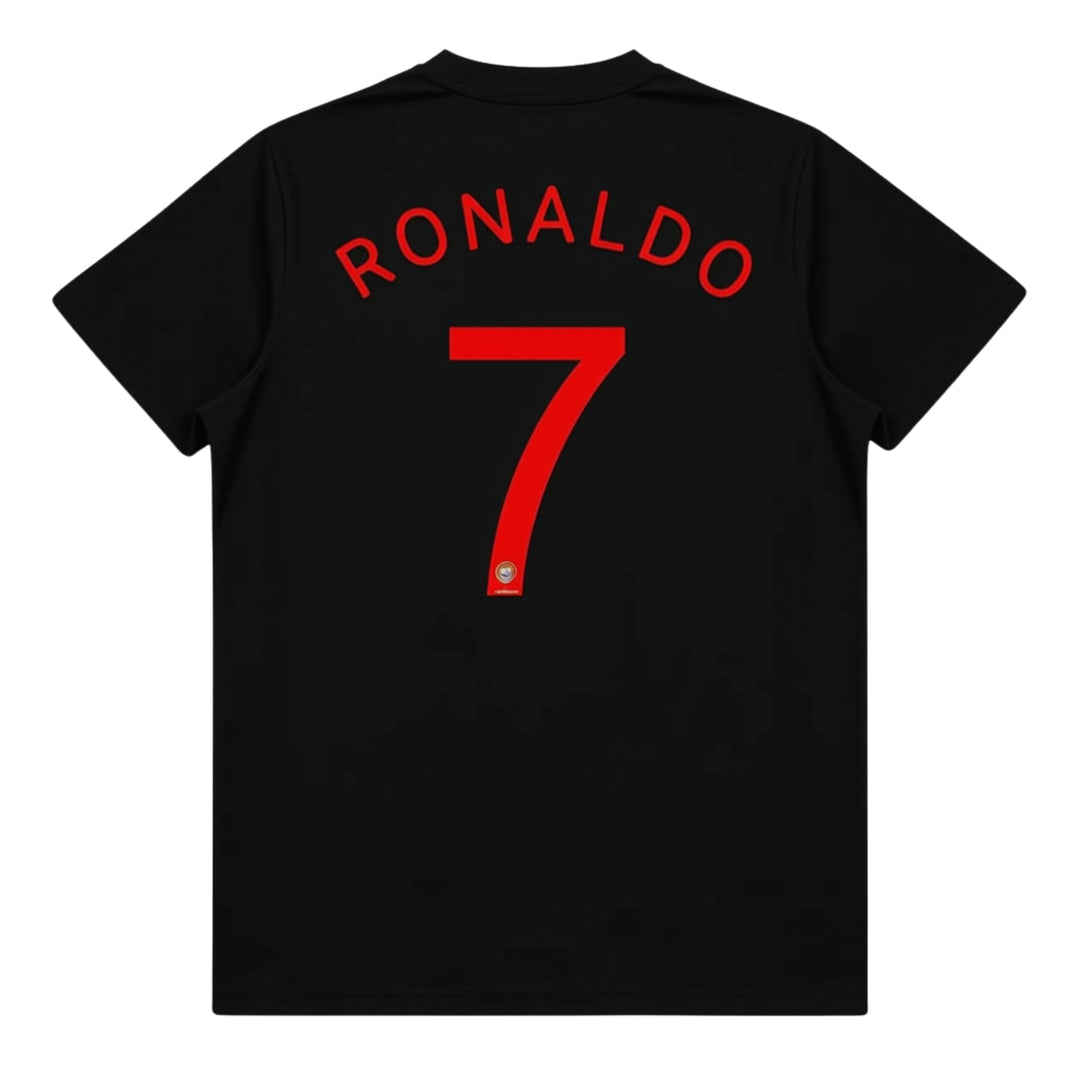 Ronaldo 7 Printed Tee - Black
