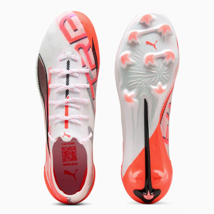 Puma Ultra 5 Ultimate FG - WHITE / BLACK / GLOWING RED