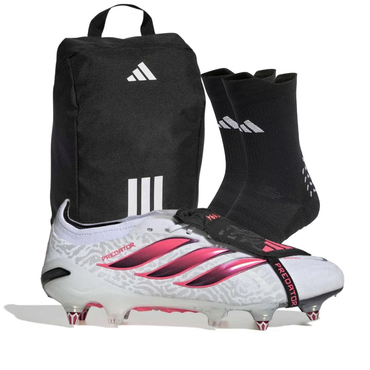 Adidas Predator Elite Fold-Over Tongue SG Boots – White / Solar Turbo / Black