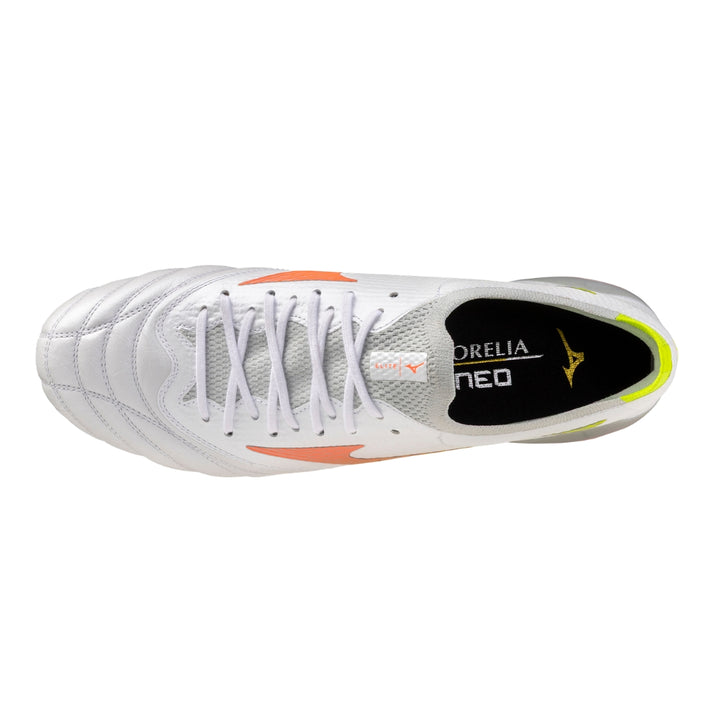 Morelia Neo V ß Elite Firm Ground - White / Lava Orange / Evening Primrose