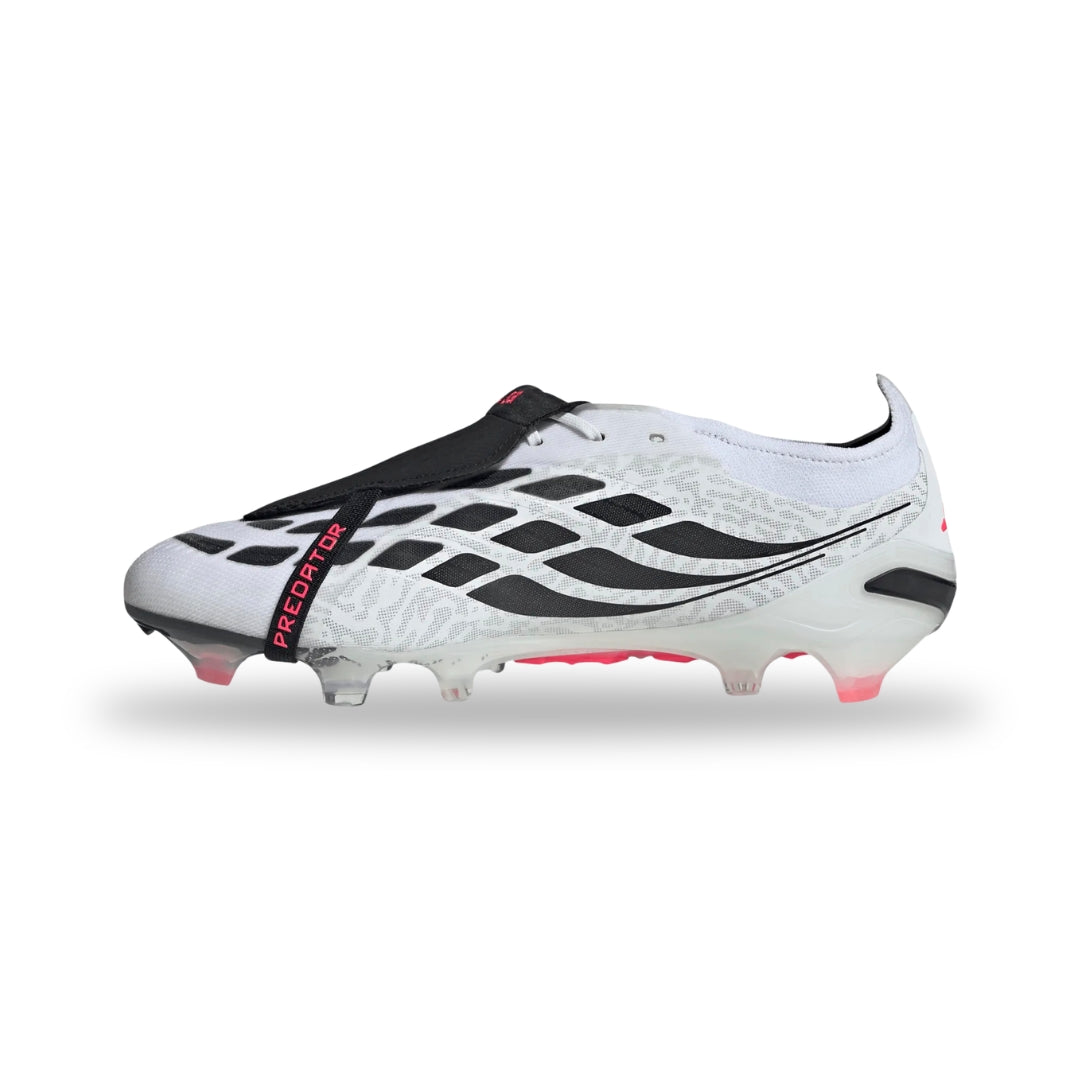 Adidas Predator Elite Fold-Over Tongue FG Boots – White / Solar Turbo / Black