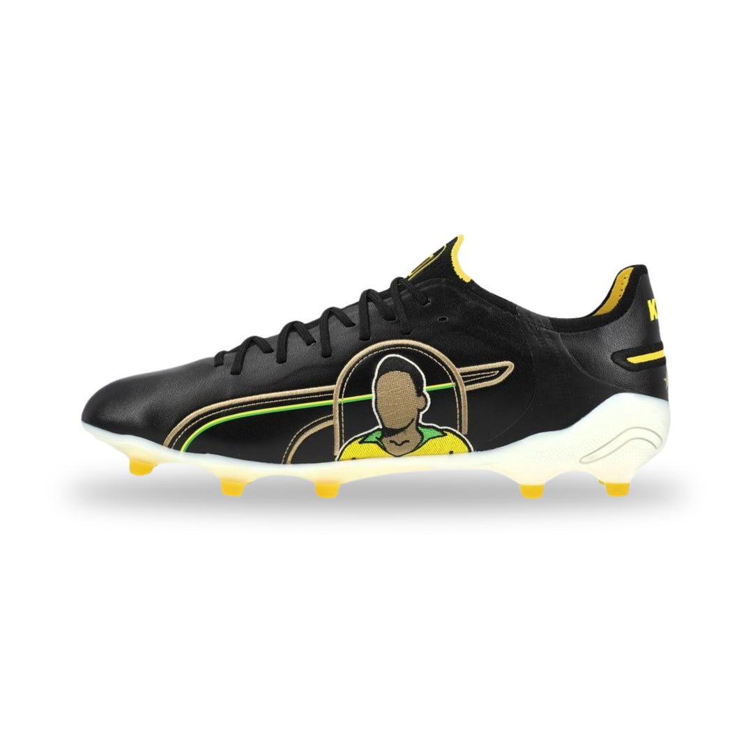 Puma King Ultimate Pele FG/AG Legends - Black / White / Yellow / Gold Limited Edition