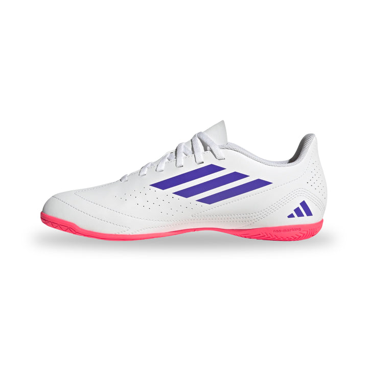 Adidas Deportivo III Indoor Shoes - White / Purple / Solar Turbo
