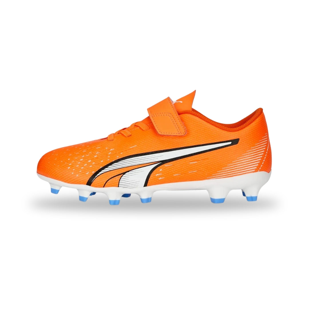 Puma Ultra Play V Junior FG/AG Boots - Orange / White / Blue
