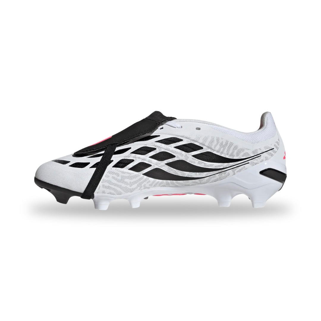 Adidas Predator League Fold-Over Tongue FG Boots – White / Solar Turbo / Black