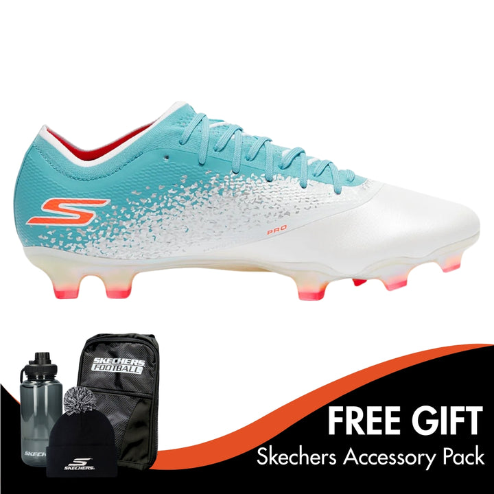 Skechers Razor Elite FG - White/Teal/Coral