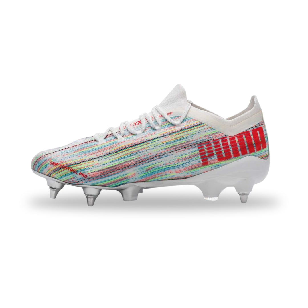 Puma Ultra 1.2 MxSG Boots - White / Red Blast / Silver