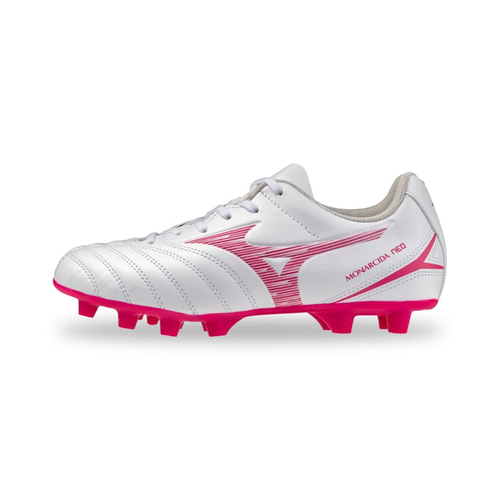 Mizuno Monarcida III Neo Select Junior FG - White / Pink