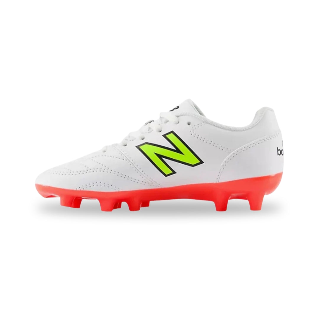 New Balance 442 Academy Junior V2 FG - White / Energy Red / High-Lite
