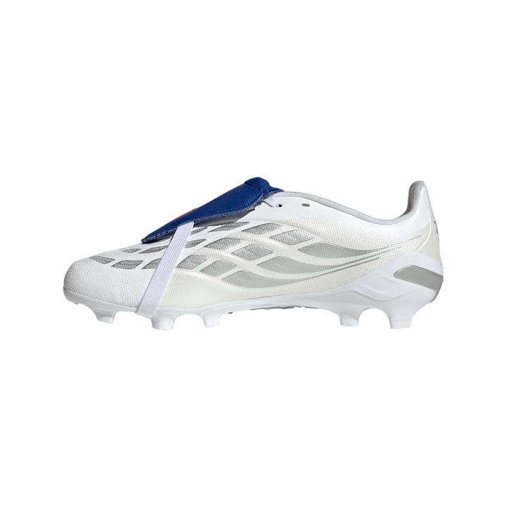 Predator League Fold-Over Tongue FG Boots Kids - Metallic / White / Royal Blue