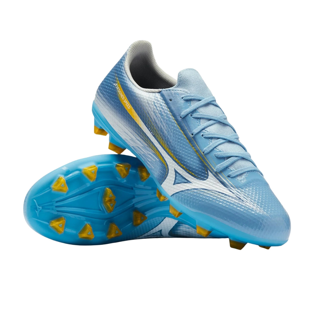 Mizuno Alpha III Select Firm Ground Junior - Celeste / White