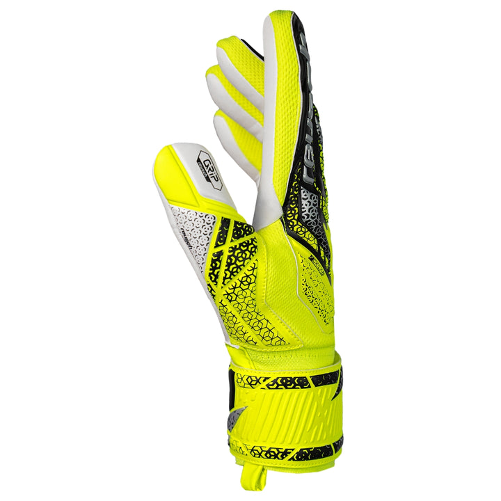 Reusch Goal Keeper Gloves - Attrakt Grip - Safety Yellow / Silver