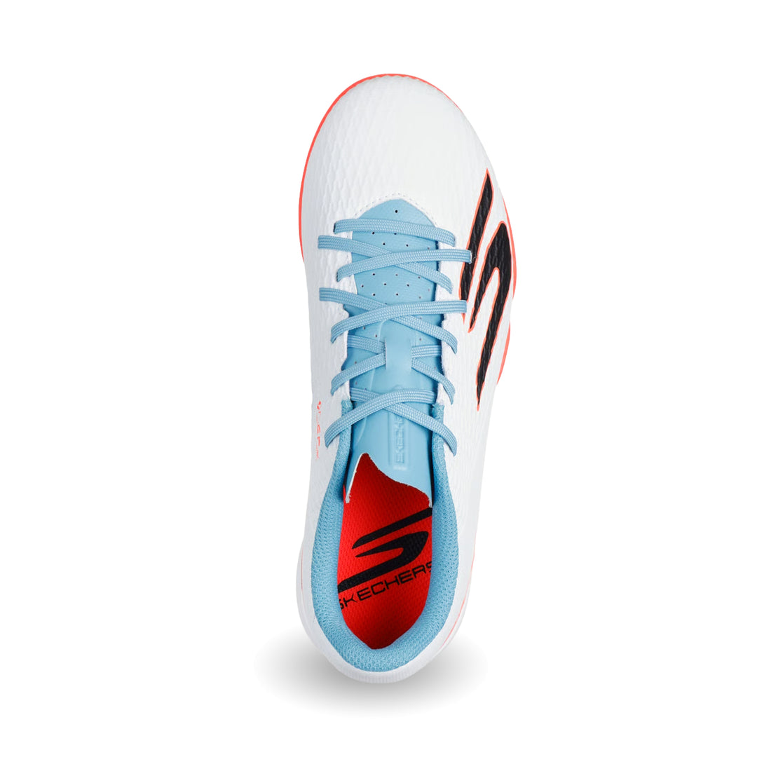 Skechers SKX 2 Jr Youth Turf Shoes - White / Turquoise / Pink