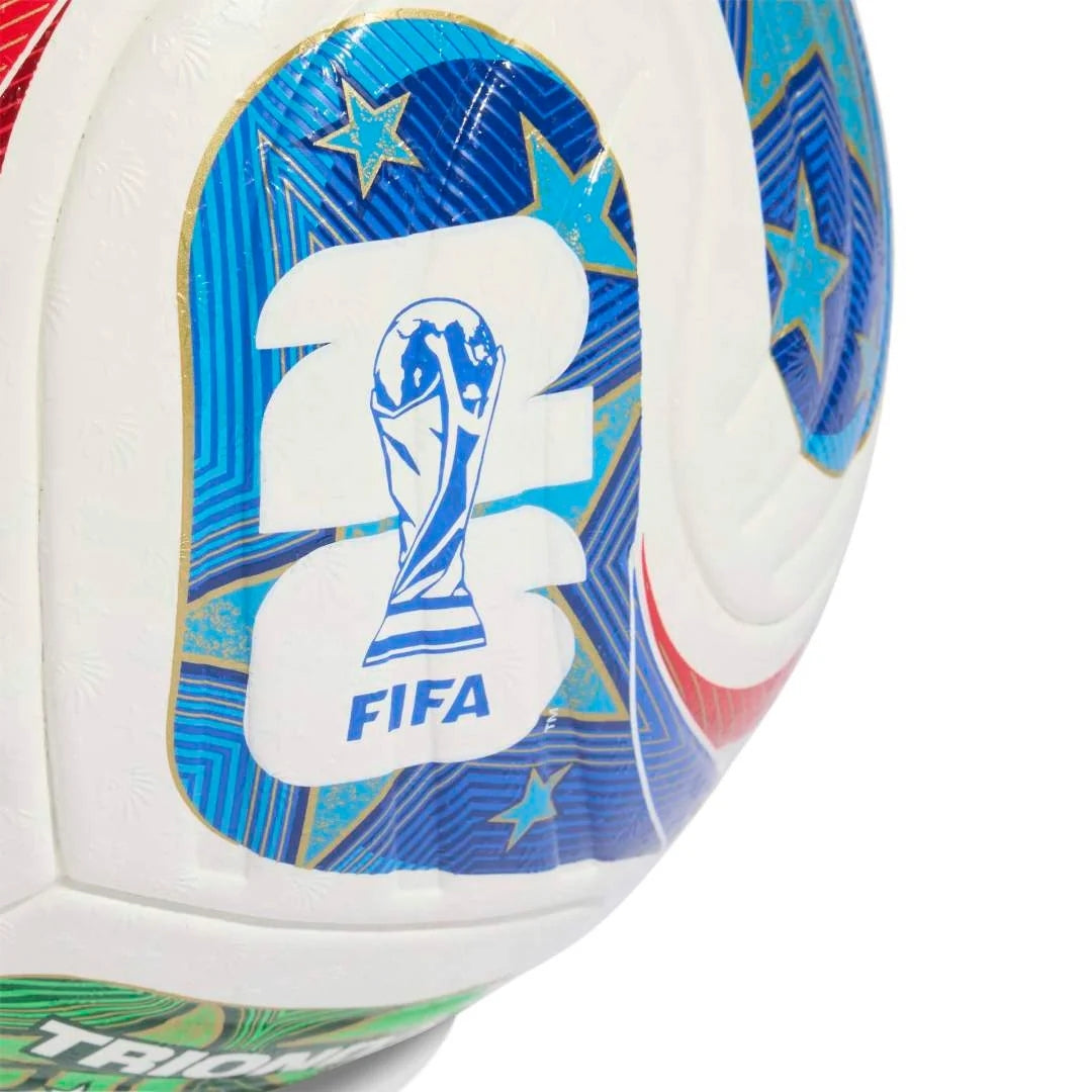 Adidas Official Fifa World Cup 2026 Pro Trionda Football - White / Solar Blue / Hi-Res Red / Flash Lime