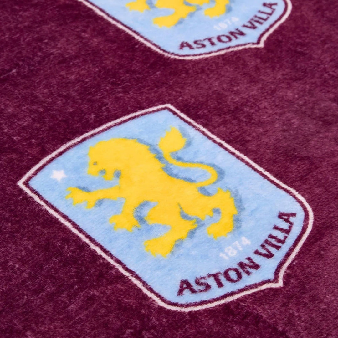 Aston Villa FC Multi Crest Fleece Blanket