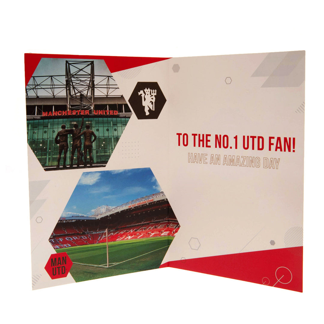 Manchester United FC Birthday Card With Stickers
