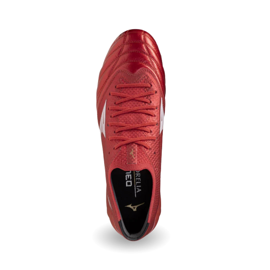 Mizuno Morelia Neo IV Beta Elite FG Boots - Morelia 40th Red / White / Black