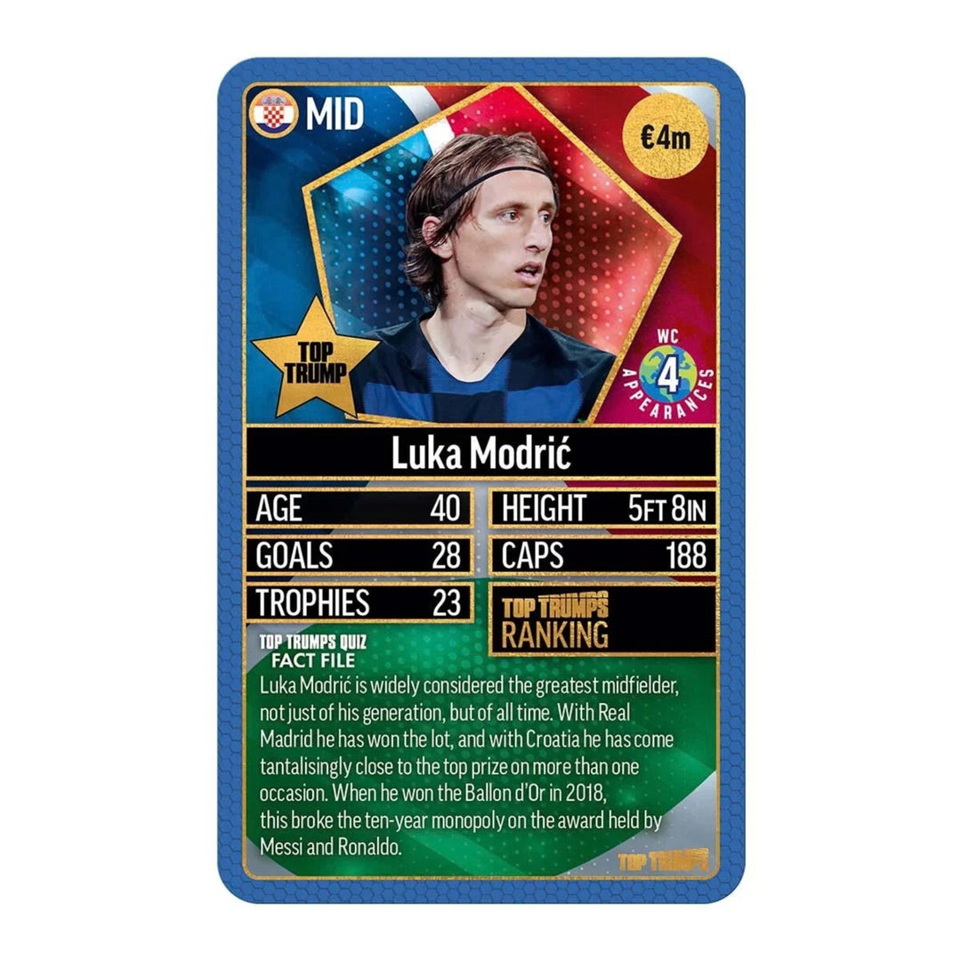 Top Trumps World Football Stars Top 200 Card Game – Chrome Blue