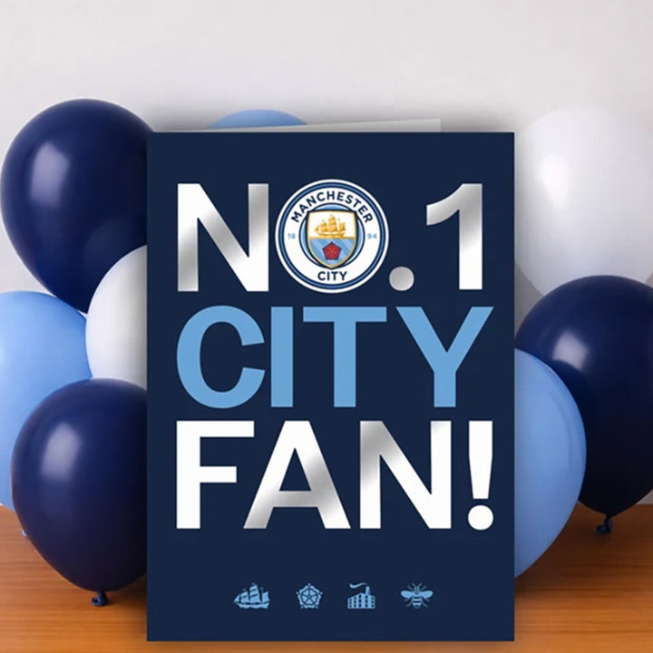 Manchester City FC No. 1 Fan Birthday Card