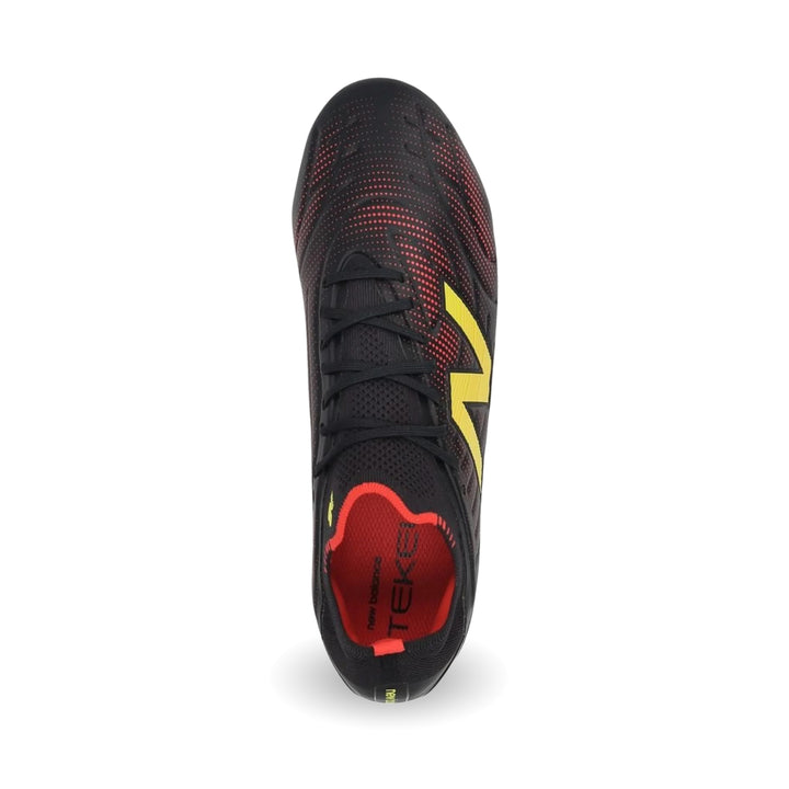 New Balance Tekela V5 Elite Low-Cut SG Boots – Black / Yellow / Fire cracker