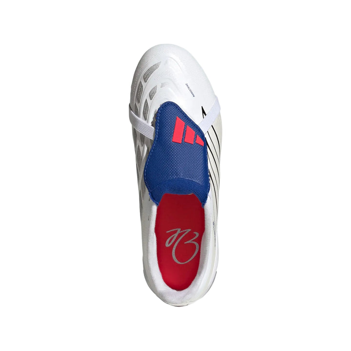 Predator League Fold-Over Tongue FG Boots Kids - Metallic / White / Royal Blue