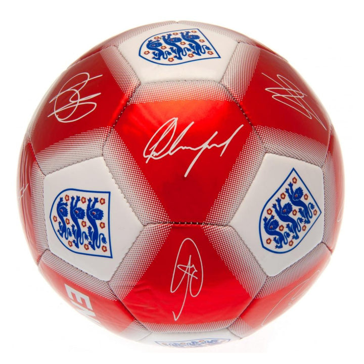 England FA Red & White Signature Football