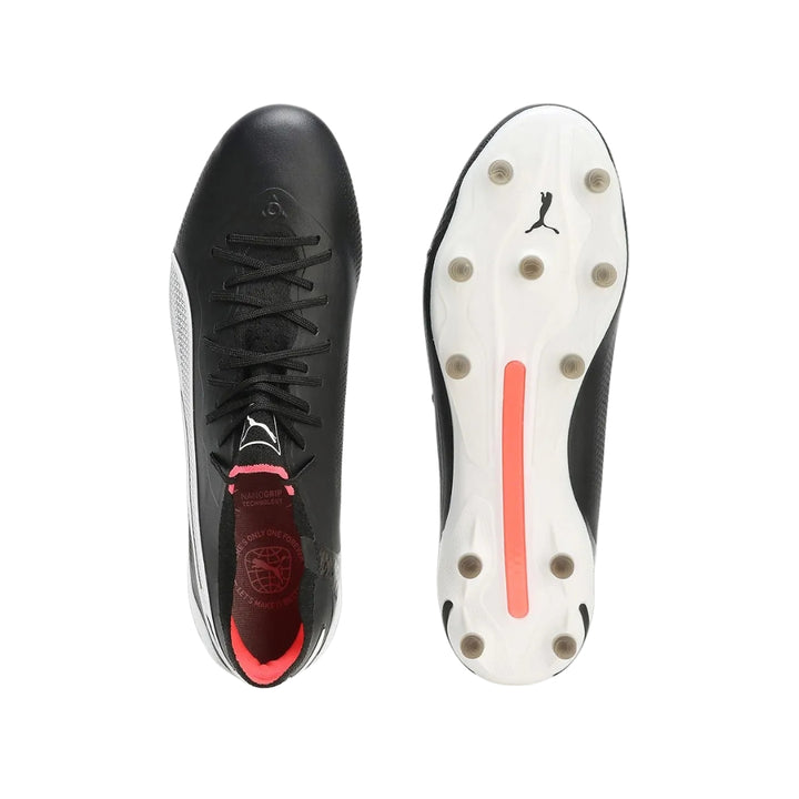 Puma King Ultimate FG/AG Boots - Puma Black / Puma White / Fire Orchard