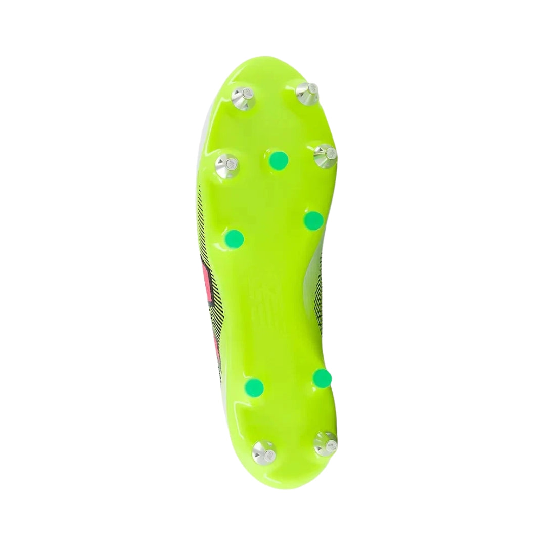 New Balance Furon Pro SG Boots - White / Pink / Yellow