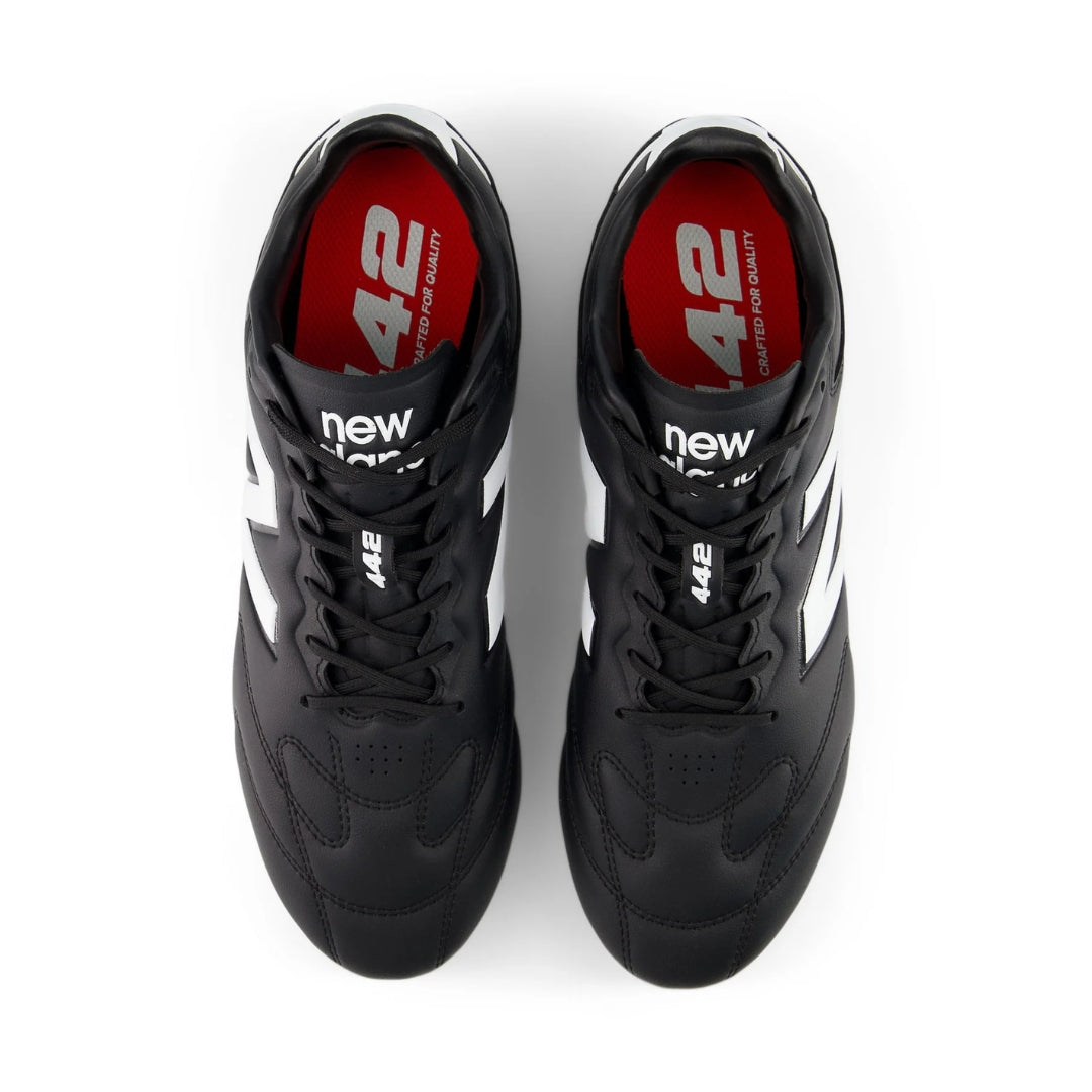 442 Pro Firm Ground Football Boot -  2E Width - Black / White