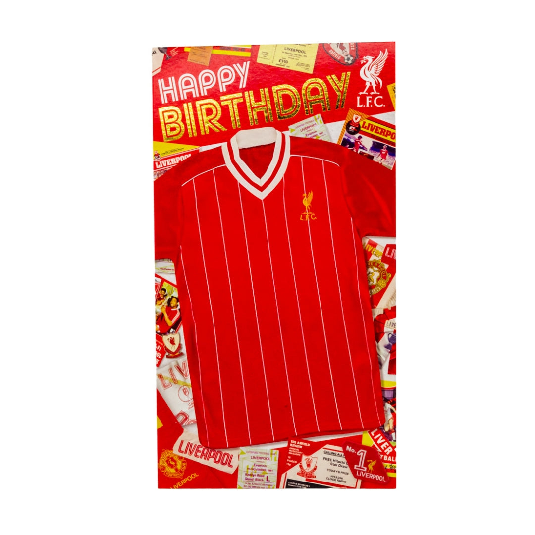 Liverpool FC Retro Shirt Birthday Card