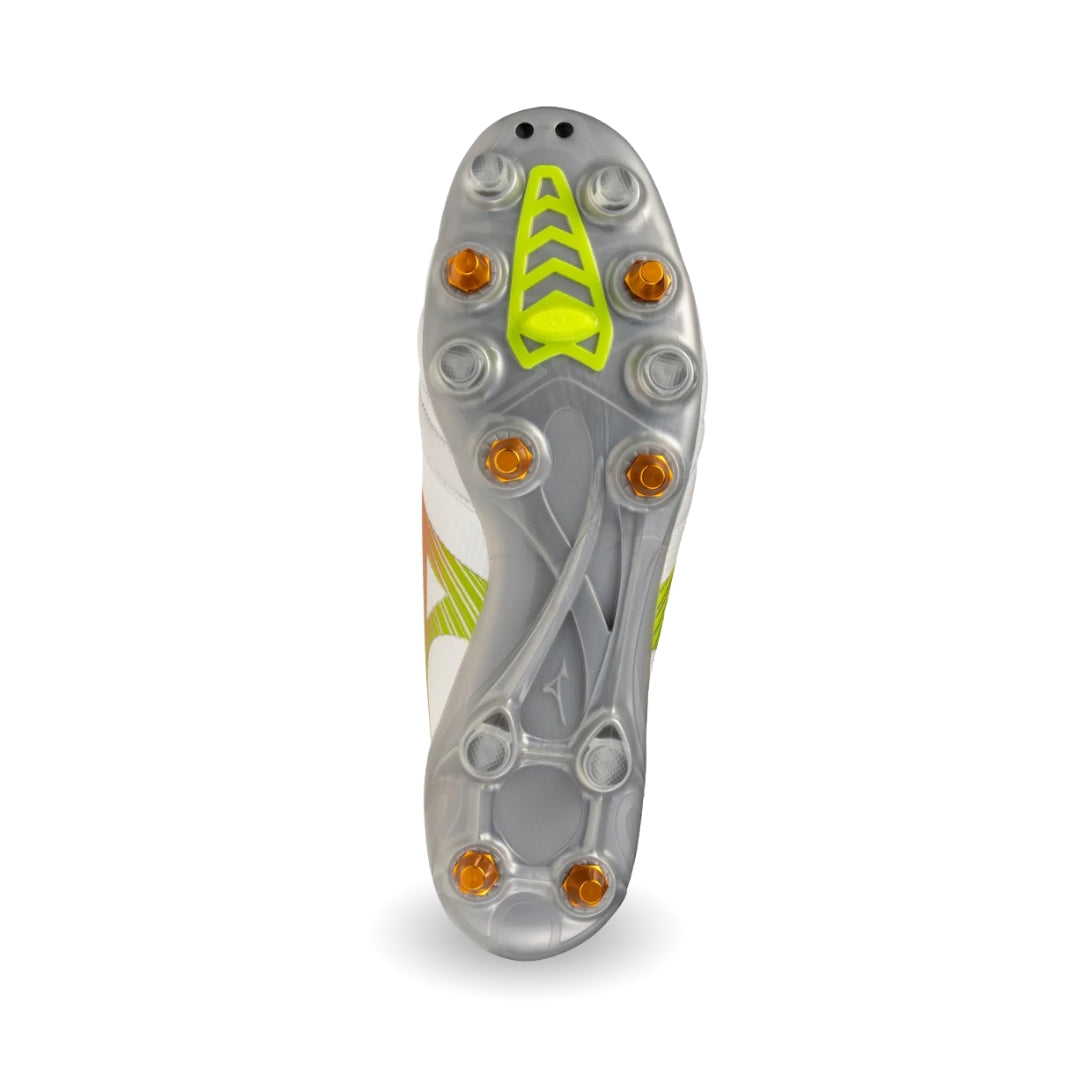 Mizuno Morelia Neo V ß Elite SG Boots - White / Lava Orange / Evening Primrose