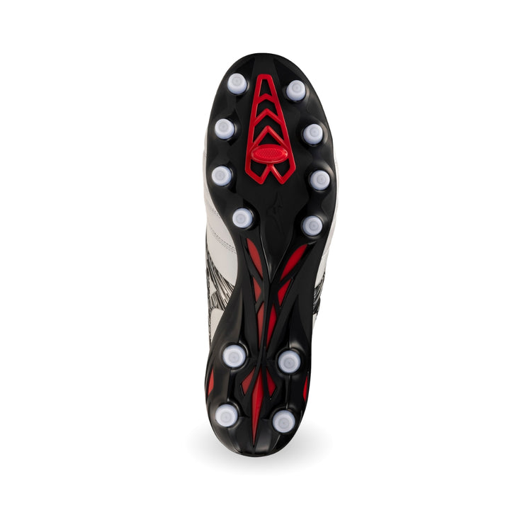 Mizuno Morelia Neo V Japan FG Boots – White / Black / Chinese Red