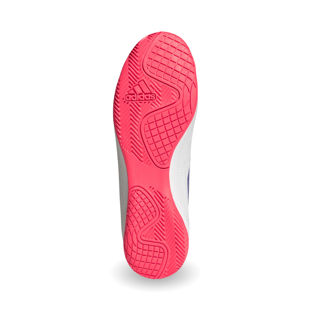 Adidas Deportivo III Indoor Shoes - White / Purple / Solar Turbo