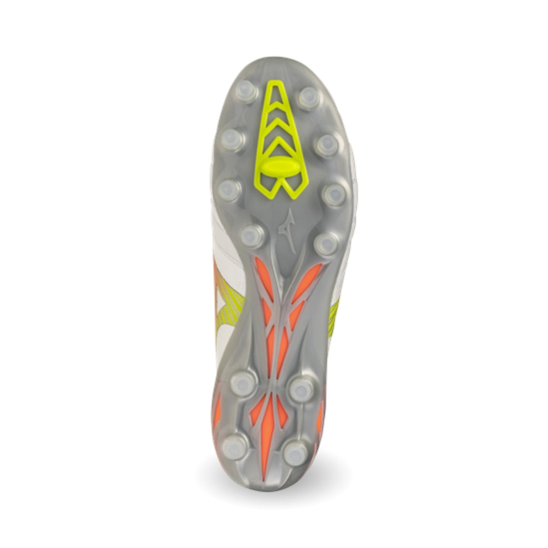 Mizuno Morelia Neo V ß Elite FG Boots - White / Lava Orange / Evening Primrose