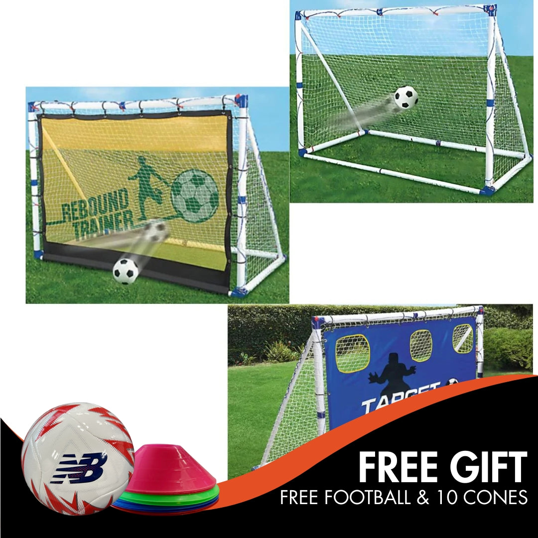 Football Goal - 3 in 1 Target Net, Rebounder & Goal