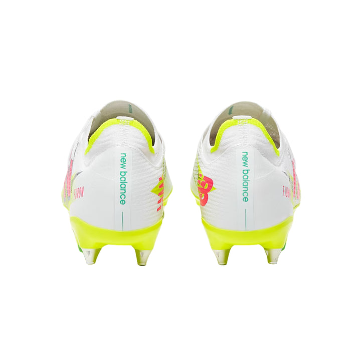 New Balance Furon Pro SG Boots - White / Pink / Yellow