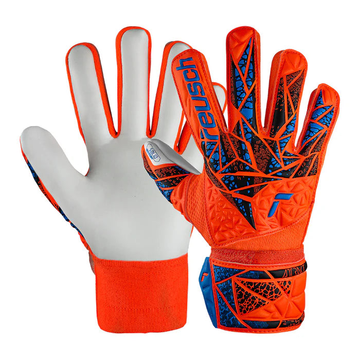 Reusch Goal Keeper Gloves - Attrakt Grip - ORANGE/BLUE