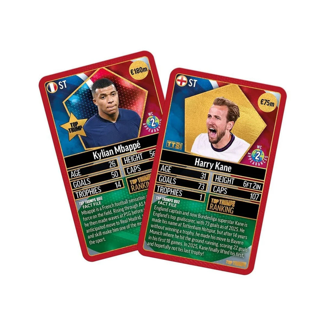 Top Trumps World Football Stars Top 200 Card Game - Chrome Red