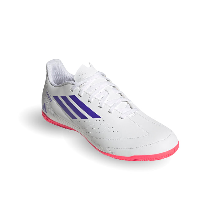 Adidas Deportivo III Indoor Shoes - White / Purple / Solar Turbo