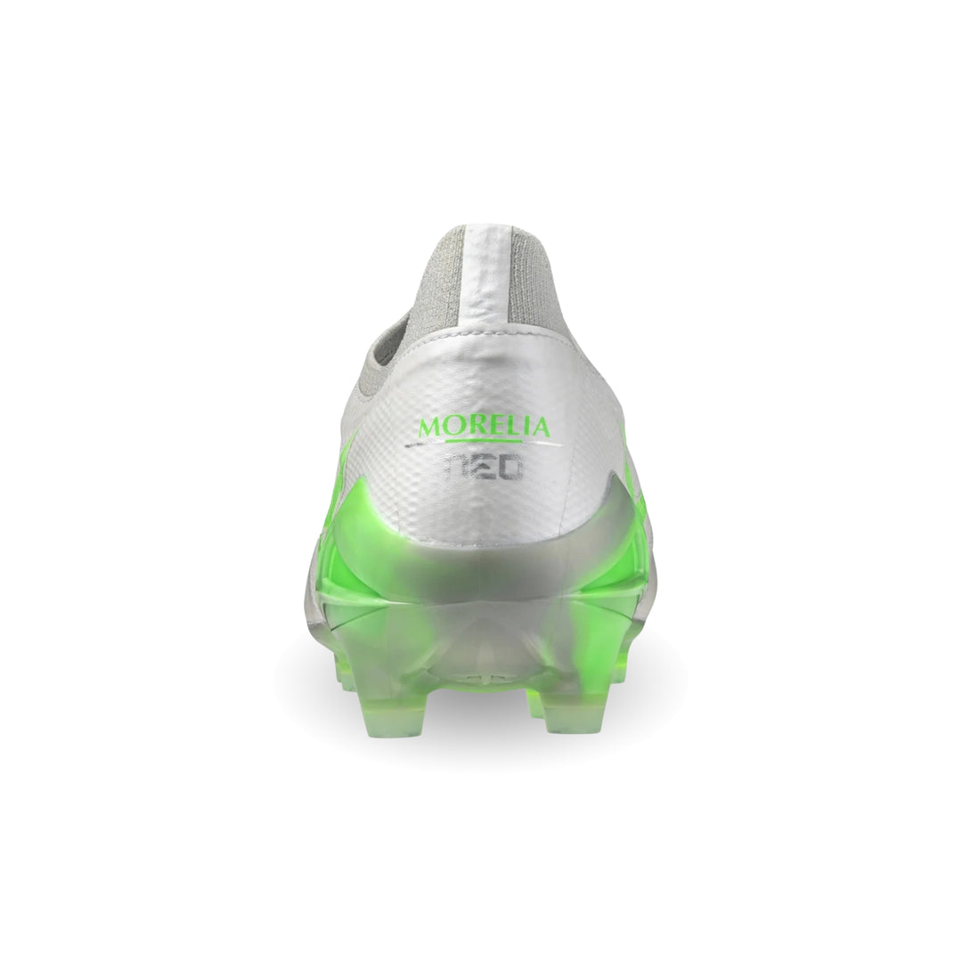 Mizuno Morelia Neo IV Beta Elite FG Boots - White / Green Gecko