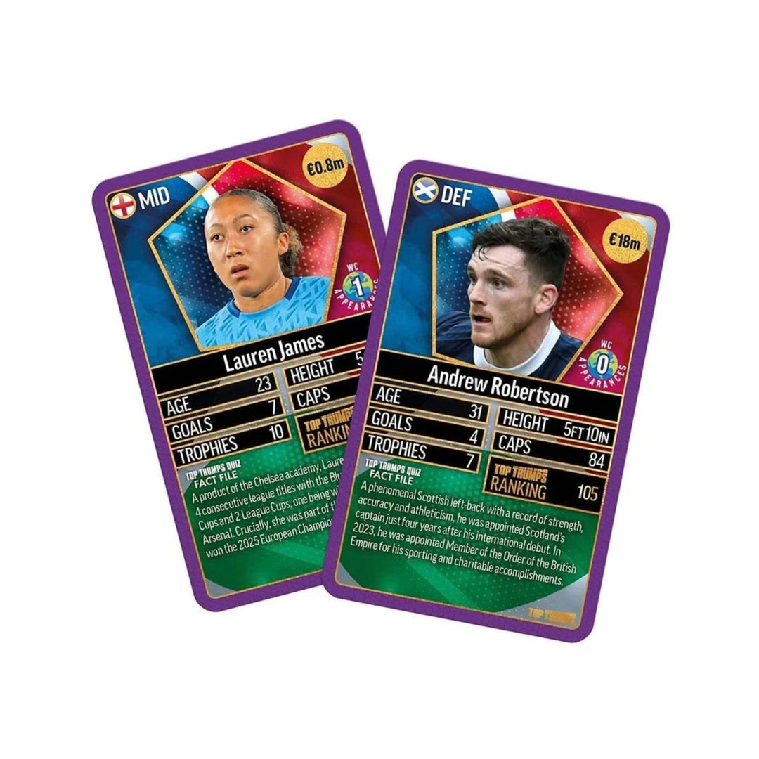 Top Trumps World Football Stars Top 200 Card Game - Chrome Purple