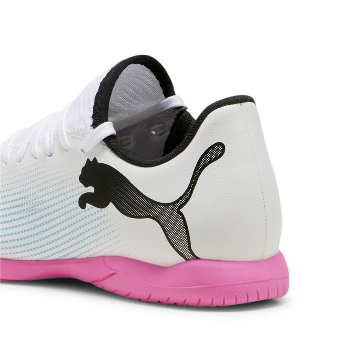 Puma Futsal Junior Future 7 Play - White / Black / Poison Pink