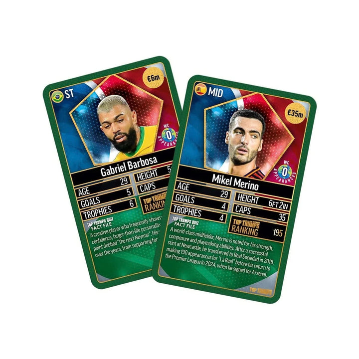 Top Trumps World Football Stars Top 200 Card Game – Chrome Green