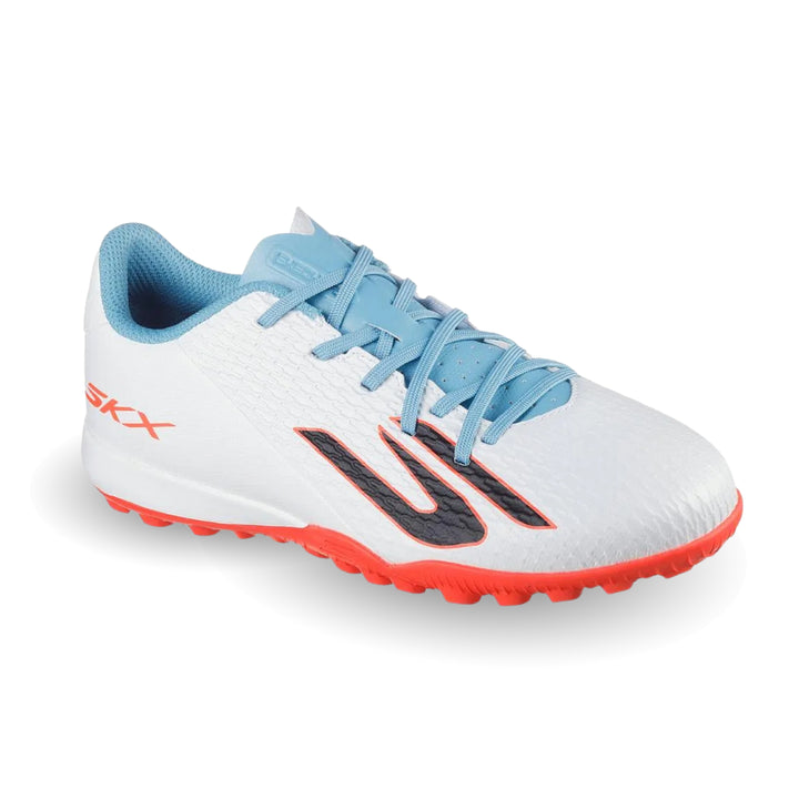 Skechers SKX 2 Jr Youth Turf Shoes - White / Turquoise / Pink