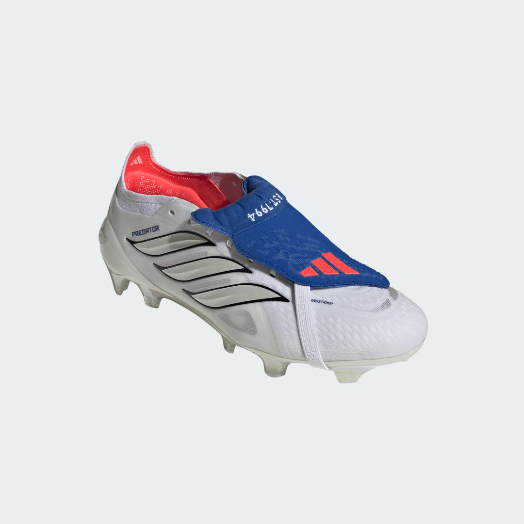 Predator Elite Fold-Over Tongue FG Boots - White / Metallic / Blue