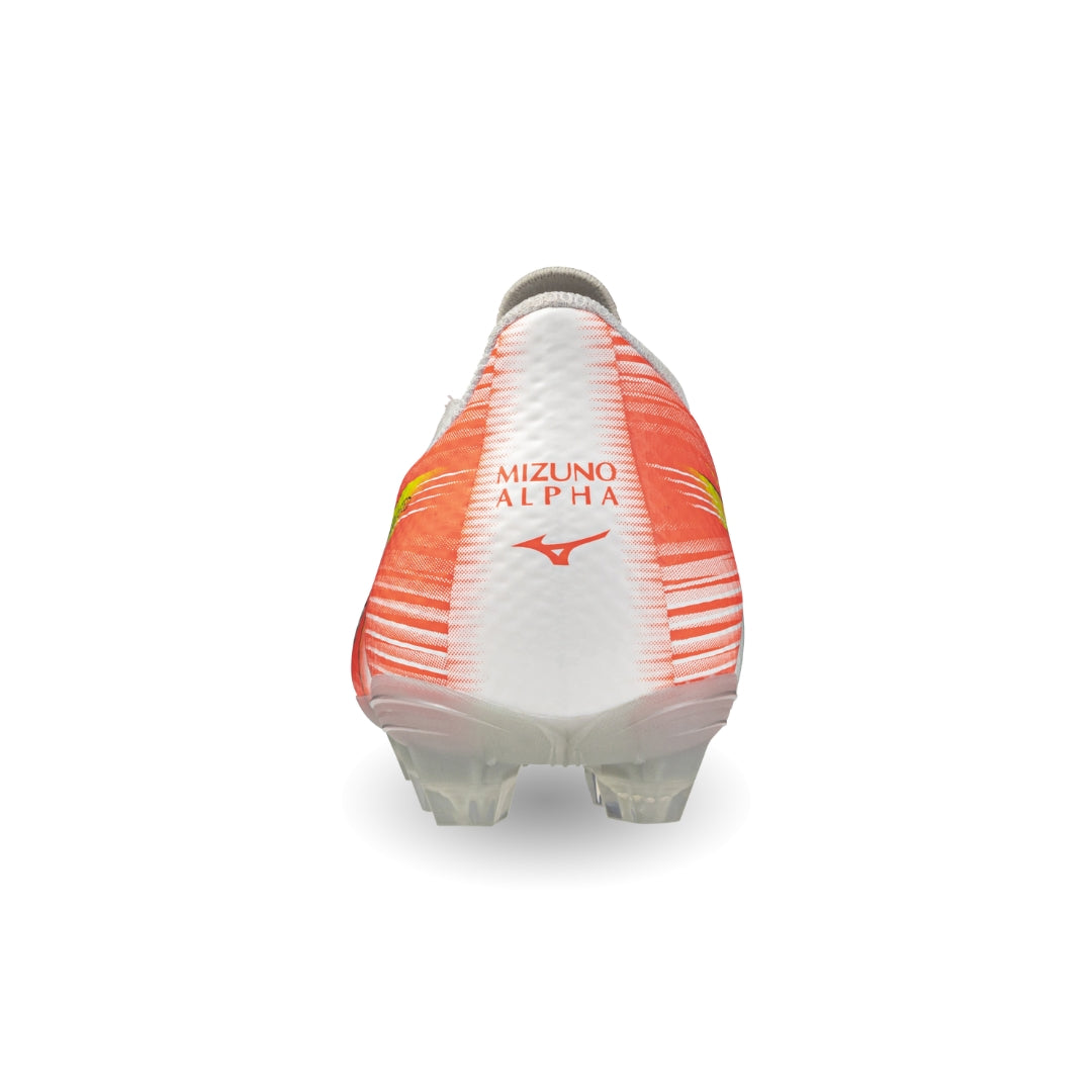 Mizuno Alpha III Select AG Jr – White / Lava Orange / Evening Primrose