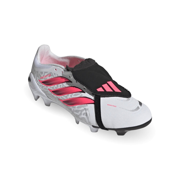 Adidas Predator League Fold-Over Tongue FG Boots – White / Solar Turbo / Black