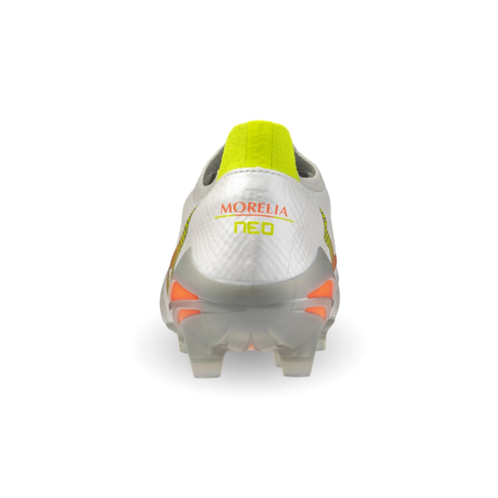 Mizuno Morelia Neo V ß Elite FG Boots - White / Lava Orange / Evening Primrose