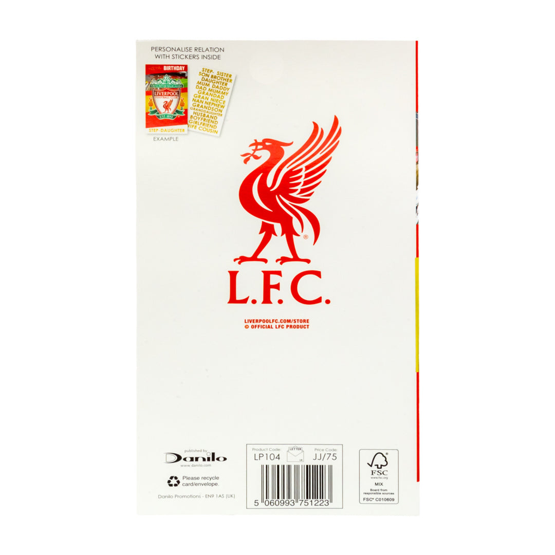 Liverpool FC Personalised Birthday Card